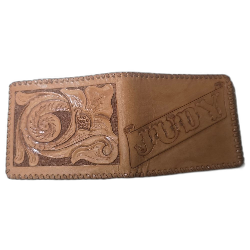 Vintage Tooled Leather Wallet - Picture 1 of 4
